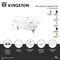 Kingston Brass 66" Cast Iron Oval Double Ended Clawfoot Tub, 7" Faucet Drillings, White/Polished Brass VCT7D663013NB2 - alternate 2