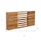 Homeroots 24" Brown Wall Mount Teak Rectangular Shower Bench 549373 - alternate 5