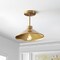Jonathan Y Cisco 11.8 in. Iron Modern Farmhouse LED Semi Flush Mount, Brass Gold JYL9532A - alternate 9