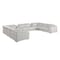 Homeroots Light Gray Italian Leather Power Reclining U Shaped Ten Piece Corner Sectional With Console 632580 - alternate 1