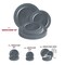 Smarty Had A Party Matte Charcoal Gray Round Plastic Dinnerware Value Set (120 Dinner Plates + 120 Salad Plates), 240PK 4850CHGR-VP-CASE - alternate 9