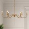 Vaxcel Annabelle 6-Light Farmhouse Chandelier, Muted Brass, Candle Style, 36-In. Wide H0322 - alternate 8