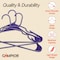 Campior Premium Clothes Hangers, Slim, Durable Plastic with Shoulder Grooves, Purple, 180PK CMPPLH180PU - alternate 8