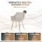 Leisuremod Markley Modern Leather Dining Arm Chair With Gold Metal Legs Light Grey, 4PK ECG26LGR4 - alternate 8