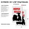 Signmission Moped Rental, Vinyl Decals Only 24 Inch x 36 Inch, Vinyl Decal, 2PK DSB-2436-2PACK-Moped Rental - alternate 2