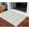 Homeroots 3' X 5' Silver And Ivory Geometric Washable Indoor Outdoor Area Rug 577109 - alternate 1