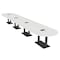 Skutchi Designs Racetrack Conference Table With Power Unit, 48 in W, 240 in L, White HAR-RAC-48X240-DOU.BK-WA7976-EBLK - alternate 1