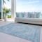 Homeroots 3' X 5' Sky Blue And Ivory Oriental Washable Indoor Outdoor Area Rug 603821 - alternate 8