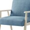 Homeroots 30" Light Blue And Cream Linen Arm Chair 533964 - alternate 8