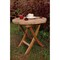Homeroots 20" Natural Rounded Solid Wood Folding Outdoor Side Table 554935 - alternate 5