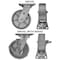 Hyw Products Heavy Duty Caster Set 6in Steel Wheels, 2 Swivel & 2 Swivel with Brake, 4PK 40-60S-A1-SS-2,40-60S-A1-SS-TB-2 - alternate 2