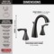 Delta Sandover Matte Black 2-Handle Widespread Bathroom Faucet 35748LF-BL - alternate 6