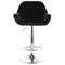 Elama 2 Piece Adjustable Velvet Bar Stools in Black with Chrome Base ELM-221E-BLK - alternate 9