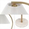 Jonathan Y Devon 60.5" Modern Glam Metal Arc LED Floor Lamp w/ Pleated Shade w/ Marble Base, Brass Gold/White JYL1148C - alternate 10
