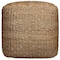 Homeroots 18" Natural Jute Woven Blend Cube Pouf Ottoman 551560 - alternate 8