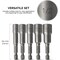 Neiko 0.25 in Hex Shank Magnetic Power Nut Driver Set 5 Piece SAE Sizes 0.25 in to 0.5 in Cr-V 10066A - alternate 5