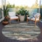 Homeroots 8' Charcoal Copper And Ivory Round Abstract Washable Indoor Outdoor Area Rug 612487 - alternate 4