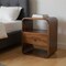 Homeroots 22" Brown Solid Wood One Drawer Nightstand 651484 - alternate 17