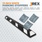 Jrex Safety 72 in Rubber Parking Block Curb Stop, White Reflective Strip, 10PK PBSW-JR-6-10PK - alternate 5