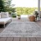 Homeroots 9' X 12' Gray And Ivory Oriental Washable Indoor Outdoor Area Rug 605119 - alternate 7
