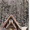 Homeroots 18" X 10" Brown And White Wood Winter Lodge On The Lake Hanging Wall Decor 634753 - alternate 2