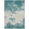 Homeroots 9' X 12' Teal Blue Ivory And Gray Abstract Washable Indoor Outdoor Area Rug 599524 - alternate 6