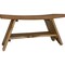 Homeroots 35" Teak Rectangular Shower Outdoor Bench With Shelf In Natural Finish 376730 - alternate 4