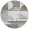 Homeroots 8' Taupe Gray And Ivory Round Geometric Washable Indoor Outdoor Area Rug 618000 - alternate 6