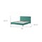 Homeroots California King Blue Modern Upholstered Square Stitched Platform Bed 303547 - alternate 6