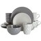 Elama Tahitian Diamond 16 Piece Stoneware Dinnerware Set in Slate and Pearl EL-TAHITIANDIAMOND - alternate 1