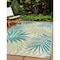 World Rug Gallery Modern Floral Reversible Plastic Area Rug 4 ft x 6 ft Green 6053GREEN4X6 - alternate 1
