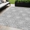 Homeroots 5' X 8' Gray And Silver Medallion Washable Indoor Outdoor Area Rug 587735 - alternate 1