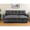 Homeroots 92" Dark Gray Polyester Blend Convertible Futon Sleeper Sofa With Black Legs 544959 - alternate 11