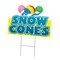 Signmission Snow Cones Yard Sign & Stake outdoor plastic coroplast window, C-DC-1216-Snow Cones C-DC-1216-Snow Cones - alternate 1