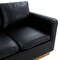Leisuremod Nervo Upholstered Leather Loveseat with Gold Frame, Black NS55BL-L - alternate 6