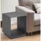 Homeroots 17" Charcoal Aluminum Square End Table With Shelf 571406 - alternate 8
