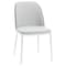Leisuremod Tule Dining Side Chair with Velvet Seat and White Powder-Coated Steel Frame, Black/Platinum Blue TWCBL18BU - alternate 1