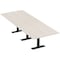Skutchi Designs 10ft Rectangular Conference Table With Power | Harmony Series | 10 Person Meeting Room Table HAR-REC-48x120-T.BK-K458-NA - alternate 1