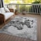 Homeroots 3' X 5' Gray And Silver Horse Washable Indoor Outdoor Area Rug 618673 - alternate 5