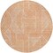 Homeroots 8' Orange And Ivory Round Abstract Washable Indoor Outdoor Area Rug 594949 - alternate 7