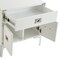 Homeroots 24" White and Silver Wood and Metal End Table With Drawer And Shelf 544107 - alternate 8