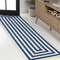 Jonathan Y Bandol Modern Classic Mitre Stripe Navy/Ivory 2 ft. x 8 ft. Runner Rug MOH211D-28 - alternate 1