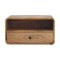 Homeroots 12" Beige Solid Wood Square One Drawer Nightstand 651837 - alternate 1