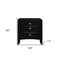 Homeroots 25" Black Wood Three Drawer Nightstand 384019 - alternate 6