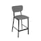 Bfm Seating Hamilton Side Barstool, Grade 3 Vinyl Seat & Back - Steel Frame - Sand Black Finish JS10B2024-2024SB - alternate 1