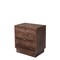Homeroots 26" Brown Solid Wood Carved Abstract Two Drawer Nightstand 661249 - alternate 6