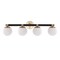 Jonathan Y Modernist Globe 34" 4-Light Metal/Frosted Glass Modern Contemporary LED Vanity, Brass Gold/Black JYL3543A - alternate 8