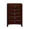 Homeroots New Merlot Chest With 5 Chambared Drawer 384020 - alternate 1