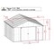 Arrow Classic 12 x 12 x 8 ft Blue Grey Steel Storage Shed CLG1212BG - alternate 13