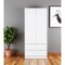 Homeroots 71" White Wood Two Door Two Drawer Combo Dresser 520128 - alternate 11